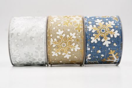 Festive Glitter Snowflakes Wired Ribbon_KF9863.KF9864 (1)